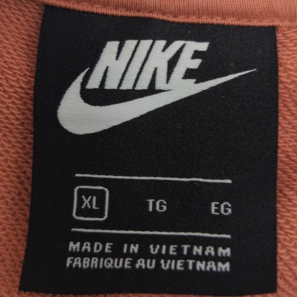 Nike Sportswear French Terry Snap Front Cardigan Sweatshirt Rust Orange XL - Picture 7 of 7